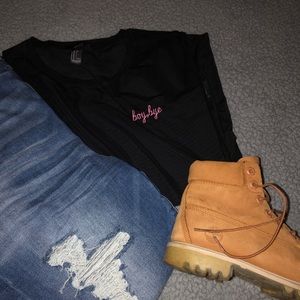 Mesh “Boy, Bye” t shirt